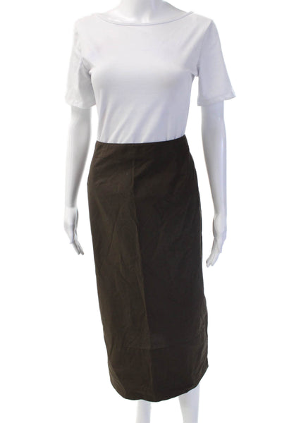 Liviana Conti Womens Pencil Knee Length Brown Skirt Size 44