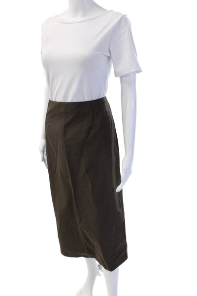 Liviana Conti Womens Pencil Knee Length Brown Skirt Size 44
