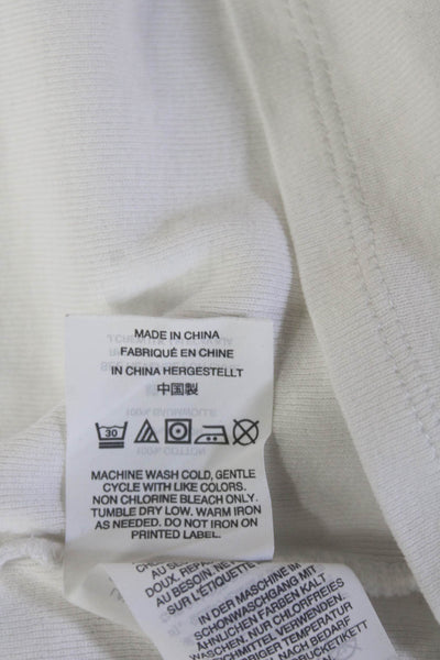 J Crew Women Basic T-Shirt White Cotton Crew Neck Short Sleeve Size M