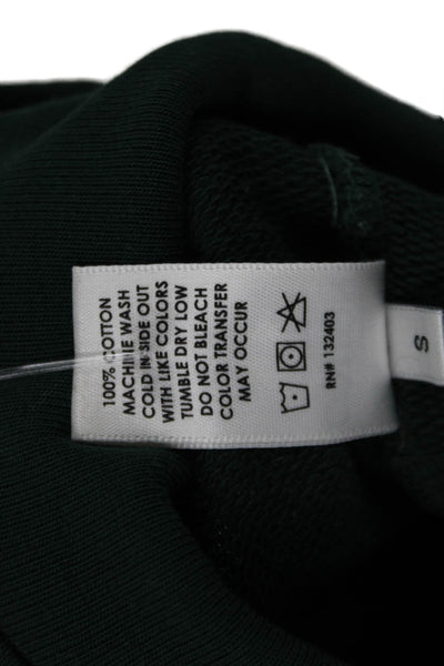 Cotton Citizen Unisex Green Mock Neck Pullover Sweatshirt 100% Cotton Size S