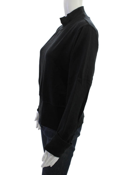 Cotton Citizen Unisex Pullover Sweatshirt Black Mock Neck Long Sleeve Size S