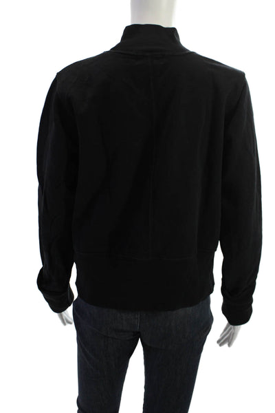 Cotton Citizen Unisex Pullover Sweatshirt Black Mock Neck Long Sleeve Size S