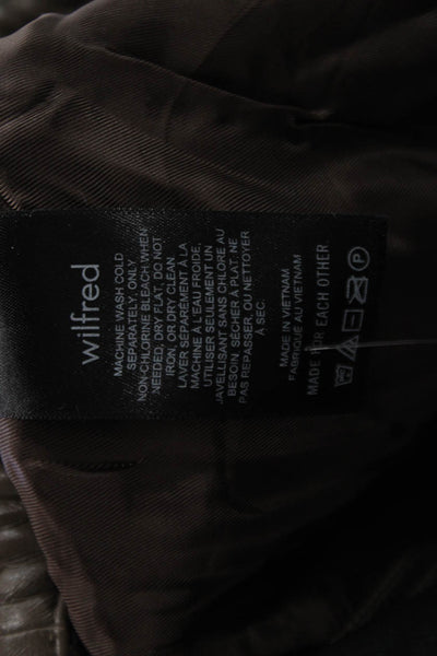 Wilfred Women Jogger Pants Brown Polyurethane Size L