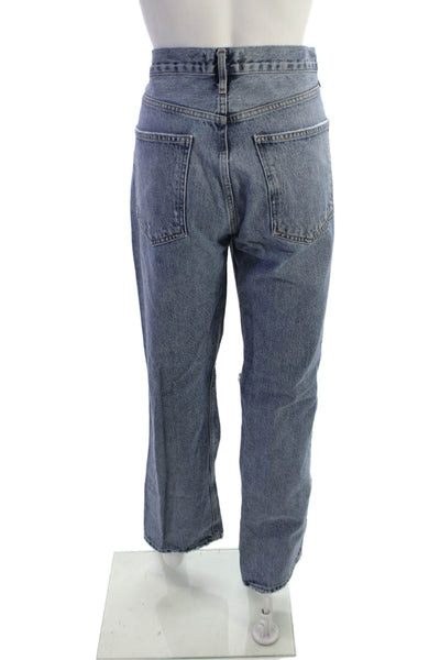 Agolde Women Boyfriend Mom High Rise Blue Jeans 100% Organic Cotton Size 31