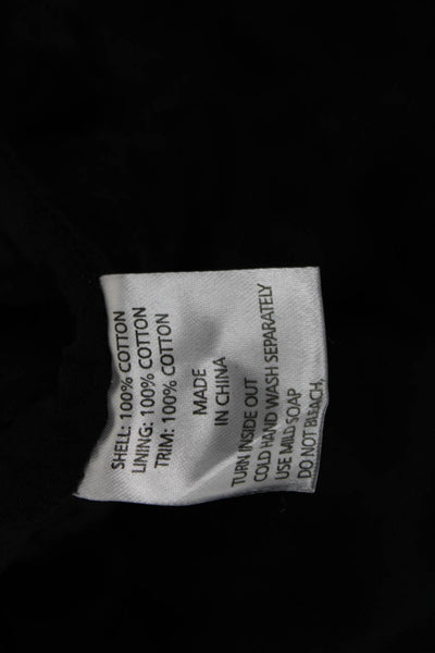 Shona Joy Women Playsuit Black Embossed Stitch Square Neck Sleeveless Size 2