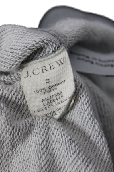 J Crew Womens Pullover Sweatshirt Gray 100% Cotton Crew Neck Long Sleeve Size S