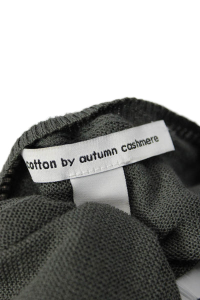 Cotton By Autumn Cashmere Womens Cropped Silk Tank Dark Gray Crew Neck Size XS