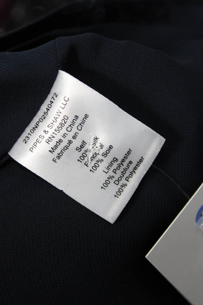 Veronica Beard Womens Dark Blue Silk V-Neck Camisole Sleeveless Size 0