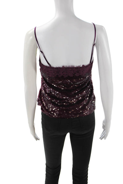 Simkhai Women Camisole Purple Sleeveless Rayon Nylon Top Size 0