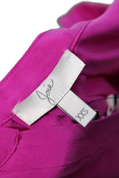 Joie Womens Silk V Neck Sleeveless Blouse Pink Designer Size 2XS