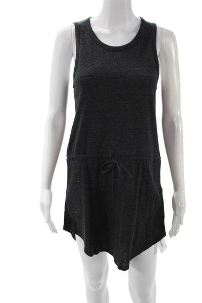 Chaser Women Tank Dress Black Sleeveless Round Neck Knee Length Size S