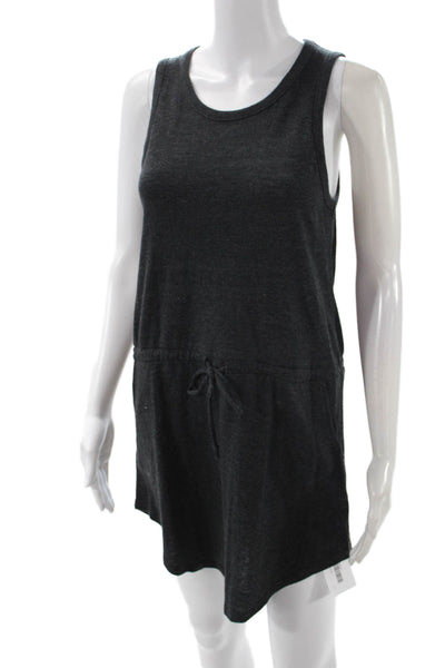 Chaser Women Tank Dress Black Sleeveless Round Neck Knee Length Size S