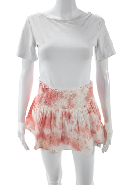 Stark Womens Peasant Mini Skirt Pink Size XS