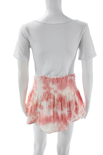 Stark Womens Peasant Mini Skirt Pink Size XS
