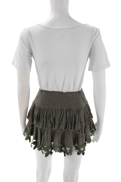 Muche Et Muchette Women Peasant Mini Floral Dark Gray Skirt Size One Size