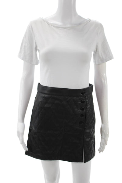 Zara Women Mini Straight Pencil Skirt Black Argyle Polyester Size S