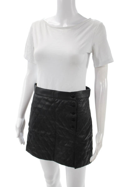Zara Women Mini Straight Pencil Skirt Black Argyle Polyester Size S