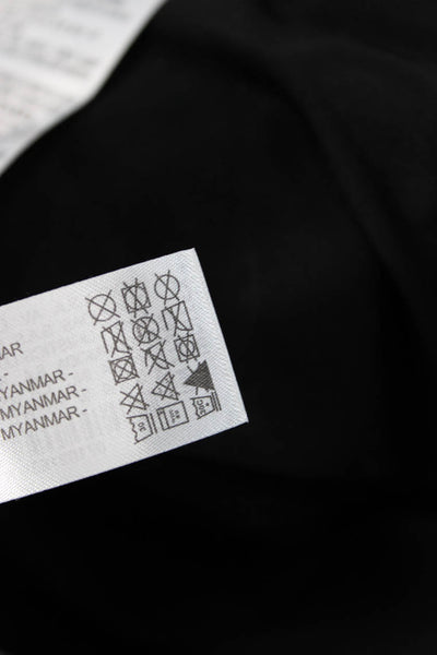 Zara Women Mini Straight Pencil Skirt Black Argyle Polyester Size S