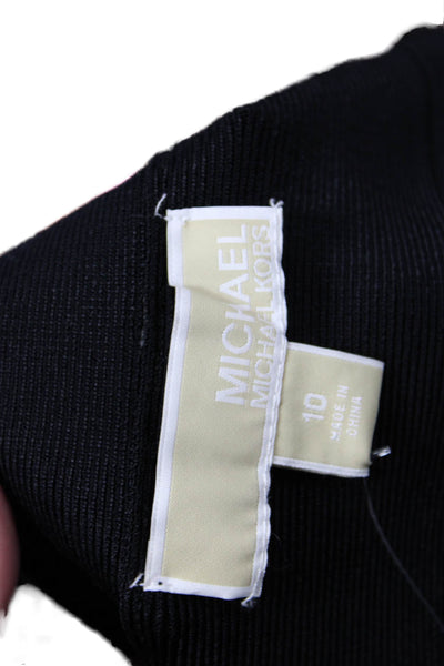 Michael Michael Kors Womens Straight Pencil Black Skirt Rayon Blend Size 10