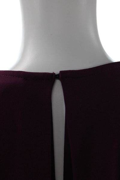 Donna Morgan Women Shift Dress Purple 3/4 Sleeve Hook Eye Bust 36 Size 0