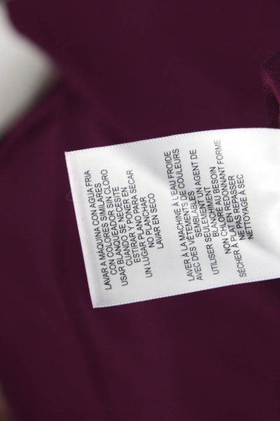 Donna Morgan Women Shift Dress Purple 3/4 Sleeve Hook Eye Bust 36 Size 0