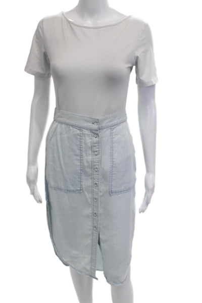 DL1961 Women Light Blue A-Line Long Tencel Lyocell Skirt Size S