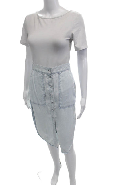 DL1961 Women Light Blue A-Line Long Tencel Lyocell Skirt Size S
