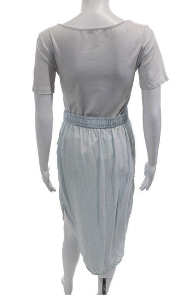 DL1961 Women Light Blue A-Line Long Tencel Lyocell Skirt Size S