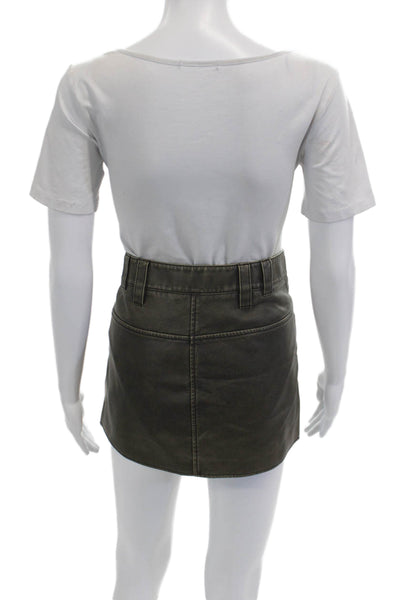MNG Womens Mini Cargo Skirt Dark Gray Polyester Size S