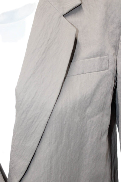 Elizabeth & James Womens Beige Collared Button Blazer Long Sleeve Size 8