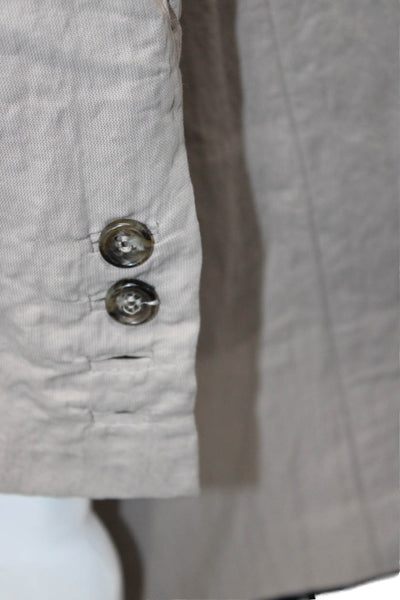 Elizabeth & James Womens Beige Collared Button Blazer Long Sleeve Size 8
