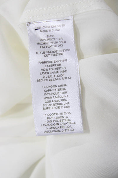 Equipment Femme Womens Basic Collared Button Up Blouse White Long Sleeve Size M