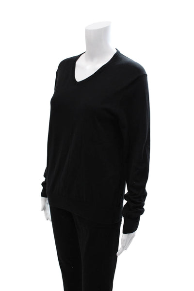 Bloomingdales The Mens Store Women Black V Neck Pullover Sweater Size S