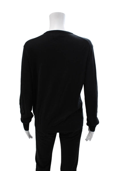 Bloomingdales The Mens Store Women Black V Neck Pullover Sweater Size S