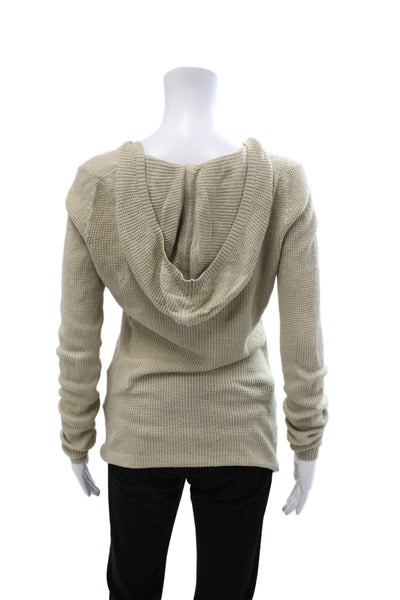 Three Dots Unisex Pullover Sweater Beige Cotton Cashmere Size S