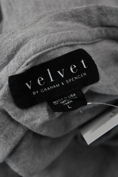 Velvet by Graham & Spencer Mens Gray Crew Neck Short Sleeve T-Shirt Size L