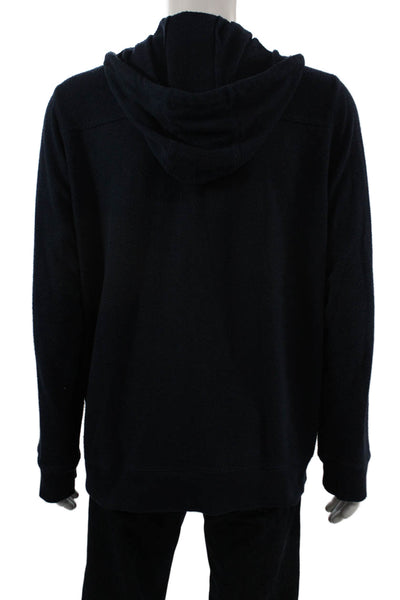 Surfside Supply Mens Full-Zip Dark Blue Drawstring Hoodie Beach Size L