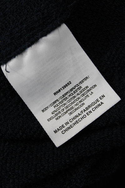 Surfside Supply Mens Full-Zip Dark Blue Drawstring Hoodie Beach Size L