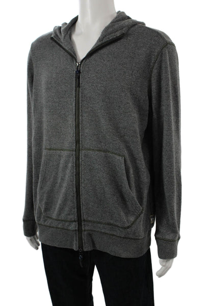 Surfside Supply Mens Full-zip Hoodie Gray Beach Size L