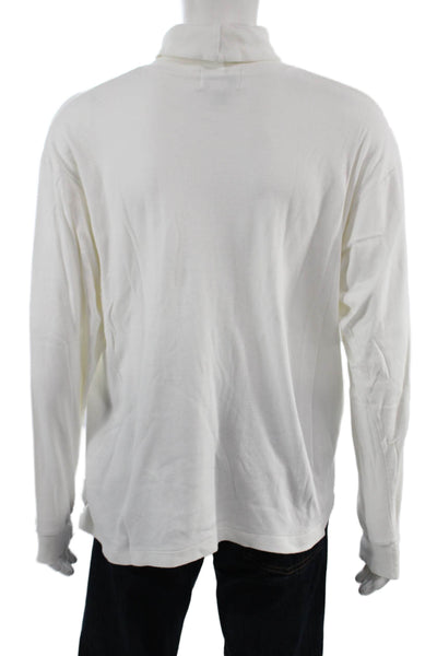 INC International Concepts Men's Mock Neck Long Sleeve White Tee Size XL
