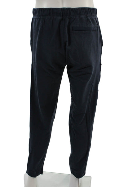 Mack Weldon Men Jogger Sweatpants Dark Blue Drawstring Cotton Spandex Size L