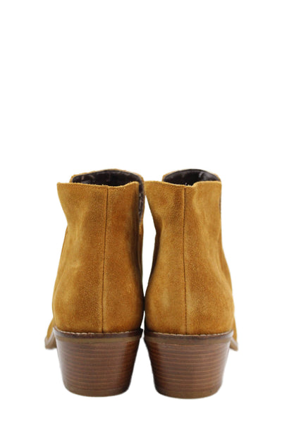 Cole Haan Women's Round Toe Suede Leather Ankle Boots Camel Size 7