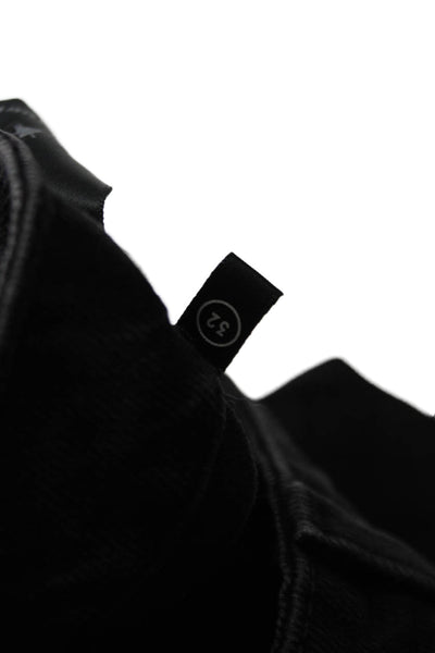 Grlfrnd Women Cropped Boyfriend High Rise Black Jeans Size 32