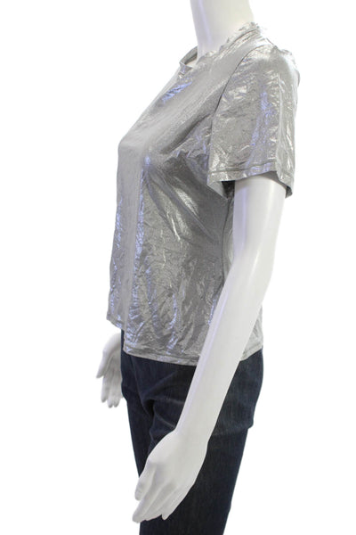 Skims Womens Crew Neck Short Sleeve T-Shirt Gray 80s Size XL