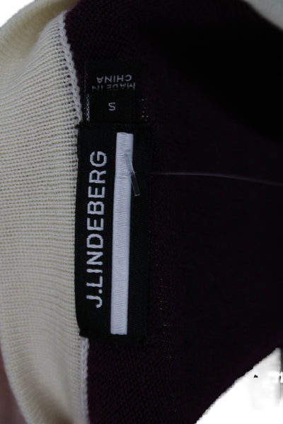 J. Lindeberg Mens V Neck Argyle Merino Wool Pullover Size S