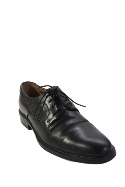 Cole Haan Mens Lace Up Cap Toe Leather Oxfords Dress Shoes Black Size 9M