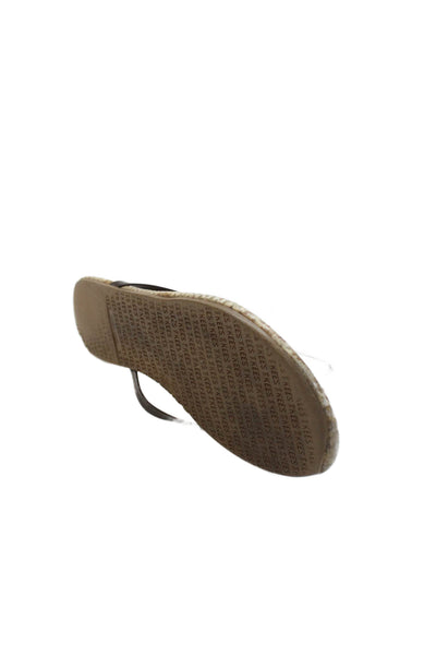 TKEES Womens Animal Print Slide On Sandals Brown Size 6.5