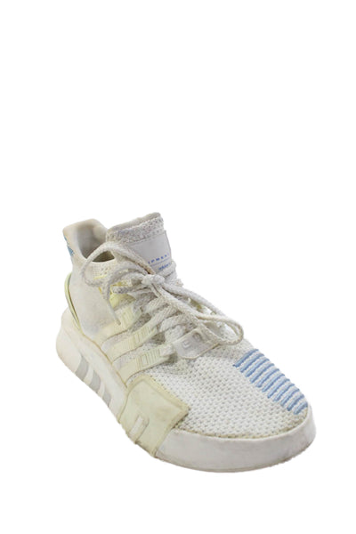 Adidas Womens Woven Lace Up High Top Sneakers White Size 6.5