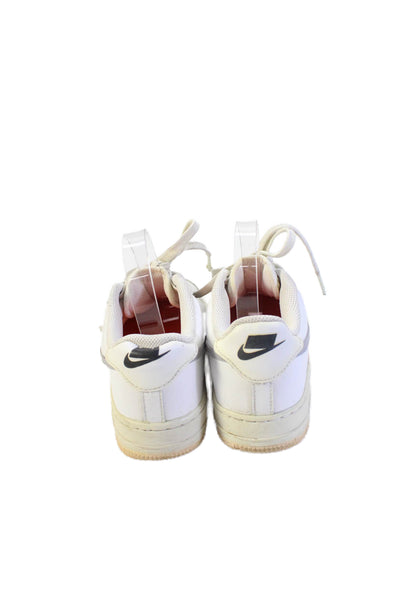 Nike Unisex Kids Leather Lace Up Low Top Sneakers White Size 4.5Y