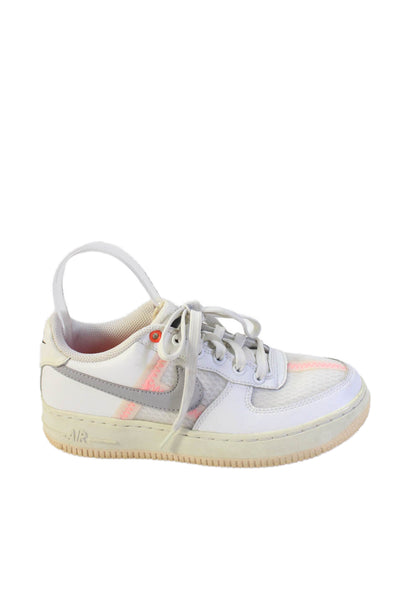 Nike Unisex Kids Leather Lace Up Low Top Sneakers White Size 4.5Y